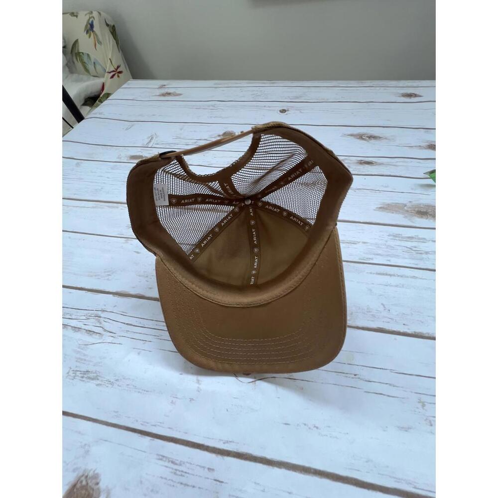 Ariat Brown Mesh Aztec Logo Patch Cap Trucker Hat… - image 5